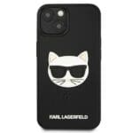Karl Lagerfeld KLHCP13SCH3DBK Black 3D Rubber Choupette Kryt iPhone 13 Mini