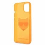 Karl Lagerfeld KLHCP13SCHTRO Glitter Choupette Fun Orange Kryt iPhone 13 Mini