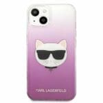 Karl Lagerfeld KLHCP13SCTRP Choupette Head Pink Kryt iPhone 13 Mini