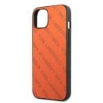 Karl Lagerfeld KLHCP13SPTLO Orange Perforated Allover Kryt iPhone 13 Mini