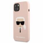 Karl Lagerfeld KLHCP13SSLKHLP Silicone Karl'S Head Light Pink Kryt iPhone 13 Mini