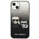 Karl Lagerfeld KLHCP13STGKCK Black Gradient Ikonik Karl & Choupette Kryt iPhone 13 Mini