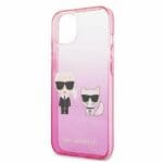 Karl Lagerfeld KLHCP13STGKCP Pink Gradient Ikonik Karl & Choupette Kryt iPhone 13 Mini