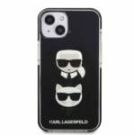 Karl Lagerfeld KLHCP13STPE2TK Black Karl&Choupette Head Kryt iPhone 13 Mini