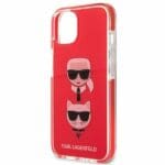 Karl Lagerfeld KLHCP13STPE2TR Red Karl&Choupette Head Kryt iPhone 13 Mini