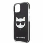 Karl Lagerfeld KLHCP13STPECK Black Choupette Head Kryt iPhone 13 Mini