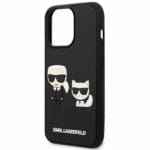 Karl Lagerfeld KLHCP13X3DRKCK Black Karl&Choupette Ikonik 3D Kryt iPhone 13 Pro Max