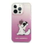Karl Lagerfeld KLHCP13XCFNRCPI Choupette Fun Pink Kryt iPhone 13 Pro Max