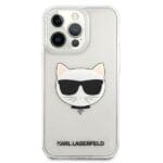 Karl Lagerfeld KLHCP13XCTR Transparent Choupette Head Kryt iPhone 13 Pro Max
