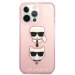 Karl Lagerfeld KLHCP13XKCTUGLP Glitter Karl'S&Choupette Pink Kryt iPhone 13 Pro Max