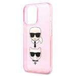 Karl Lagerfeld KLHCP13XKCTUGLP Glitter Karl'S&Choupette Pink Kryt iPhone 13 Pro Max
