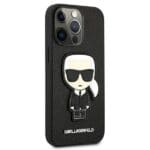 Karl Lagerfeld KLHCP13XOKPK Black Saffiano Ikonik Karl`s Patch Kryt iPhone 13 Pro Max