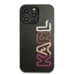 Karl Lagerfeld KLHCP13XPCOBK Black MultiPink Brand Kryt iPhone 13 Pro Max