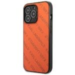 Karl Lagerfeld KLHCP13XPTLO Orange Perforated Allover Kryt iPhone 13 Pro Max