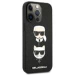 Karl Lagerfeld KLHCP13XSAKICKCBK Black Saffiano Karl & Choupette Kryt iPhone 13 Pro Max