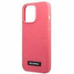 Karl Lagerfeld KLHCP13XSLMP1PI Fuchsia Silicone Plaque Kryt iPhone 13 Pro Max