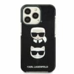 Karl Lagerfeld KLHCP13XTPE2TK Black Karl&Choupette Head Kryt iPhone 13 Pro Max