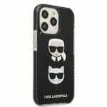 Karl Lagerfeld KLHCP13XTPE2TK Black Karl&Choupette Head Kryt iPhone 13 Pro Max
