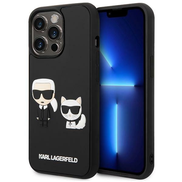 Karl Lagerfeld KLHCP14L3DRKCK Black Karl&Choupette Ikonik 3D Kryt iPhone 14 Pro