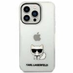 Karl Lagerfeld KLHCP14LCTTR Transparent Choupette Body Kryt iPhone 14 Pro