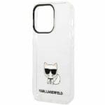 Karl Lagerfeld KLHCP14LCTTR Transparent Choupette Body Kryt iPhone 14 Pro
