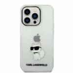 Karl Lagerfeld KLHCP14LHNCHTCT Transparent IML NFT Choupette Kryt iPhone 14 Pro