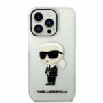 Karl Lagerfeld KLHCP14LHNIKTCT Transparent IML NFT Ikonik Kryt iPhone 14 Pro