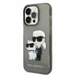 Karl Lagerfeld KLHCP14LHNKCTGK Black IML GLIT NFT Karl&Choupette Kryt iPhone 14 Pro