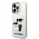 Karl Lagerfeld KLHCP14LHNKCTGT Transparent IML GLIT NFT Karl&Choupette Kryt iPhone 14 Pro