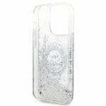 Karl Lagerfeld KLHCP14LLCRSGRS Silver Liquid Glitter RSG Kryt iPhone 14 Pro