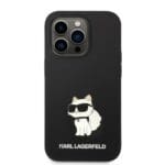 Karl Lagerfeld KLHCP14LSNCHBCK Black Silicone Choupette Kryt iPhone 14 Pro