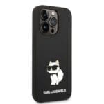 Karl Lagerfeld KLHCP14LSNCHBCK Black Silicone Choupette Kryt iPhone 14 Pro