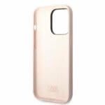 Karl Lagerfeld KLHCP14LSNCHBCP Pink Silicone Choupette Kryt iPhone 14 Pro