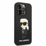 Karl Lagerfeld KLHCP14LSNIKBCK Black Silicone Ikonik Kryt iPhone 14 Pro