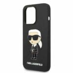 Karl Lagerfeld KLHCP14LSNIKBCK Black Silicone Ikonik Kryt iPhone 14 Pro