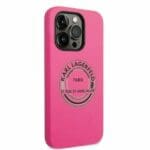 Karl Lagerfeld KLHCP14LSRSGRCF Pink Silicone RSG Kryt iPhone 14 Pro