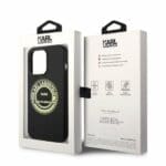 Karl Lagerfeld KLHCP14LSRSGRCK Black Silicone RSG Kryt iPhone 14 Pro