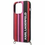 Karl Lagerfeld KLHCP14LSTSTP Pink Color Stripes Strap Kryt iPhone 14 Pro