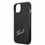 Karl Lagerfeld KLHCP14MCSSK Black Signature Logo Cardslot Kryt iPhone 14 Plus