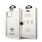 Karl Lagerfeld KLHCP14MCTTR Transparent Choupette Body Kryt iPhone 14 Plus