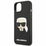 Karl Lagerfeld KLHCP14MKH3DBK Black 3D Rubber Karl`s Head Kryt iPhone 14 Plus