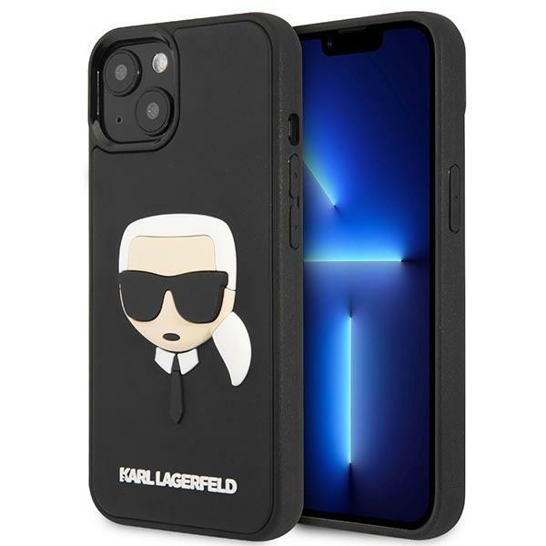 Karl Lagerfeld KLHCP14MKH3DBK Black 3D Rubber Karl`s Head Kryt iPhone 14 Plus