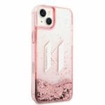 Karl Lagerfeld KLHCP14MLBKLCP Pink Liquid Glitter Big KL Kryt iPhone 14 Plus