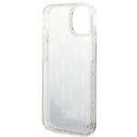 Karl Lagerfeld KLHCP14MLMNMS Silver Liquid Glitter Monogram Kryt iPhone 14 Plus