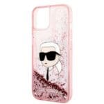 Karl Lagerfeld KLHCP14MLNKHCP Pink Glitter Karl Head Kryt iPhone 14 Plus