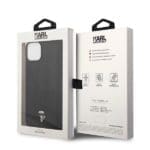 Karl Lagerfeld KLHCP14MPSQPK Black Puffy Ikonik Pin Kryt iPhone 14 Plus