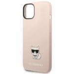 Karl Lagerfeld KLHCP14MSLCTPI Light Pink Silicone Choupette Body Kryt iPhone 14 Plus