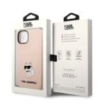Karl Lagerfeld KLHCP14MSNCHBCP Pink Silicone Choupette Kryt iPhone 14 Plus