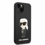 Karl Lagerfeld KLHCP14MSNIKBCK Black Silicone Ikonik Kryt iPhone 14 Plus