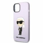 Karl Lagerfeld KLHCP14MSNIKBCU Purple Silicone Ikonik Kryt iPhone 14 Plus